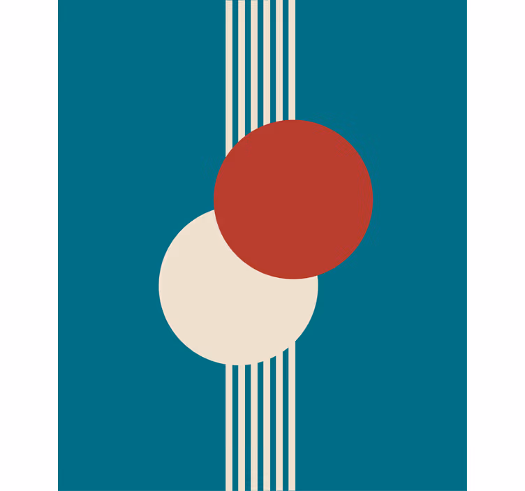 Geometric circle composition modern blind - TenStickers