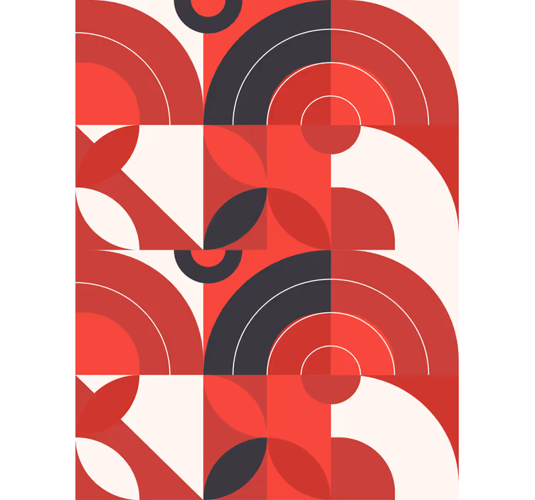Geometric Red Circles modern blind - TenStickers