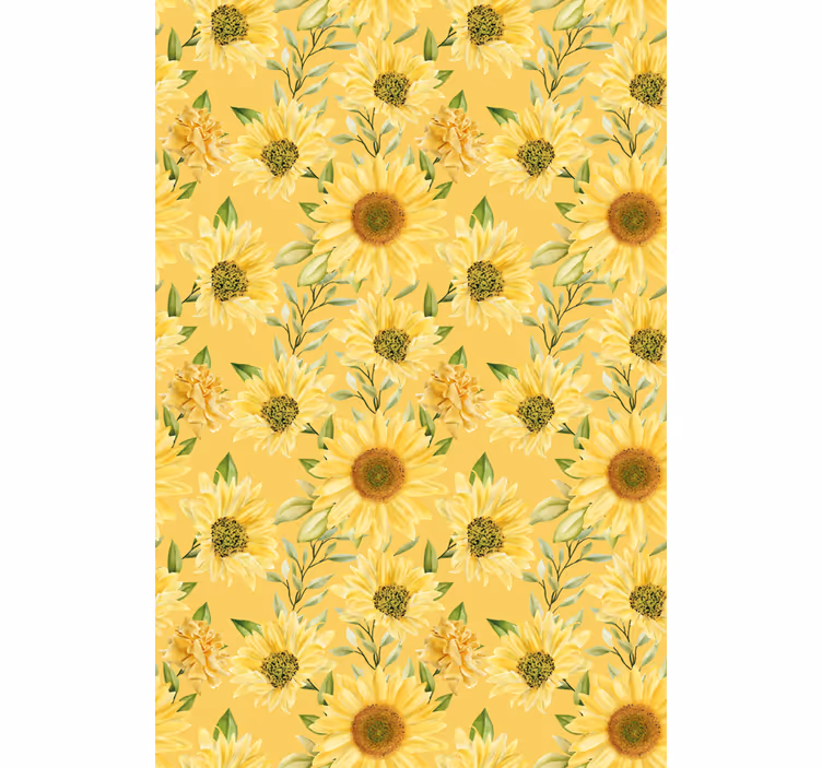 Sunflower garden flowers and plants pattern roller blind - TenStickers