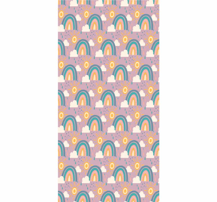 Rainbow and sun pattern children roller blind - TenStickers