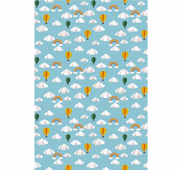 Air balloons and rainbows cloud roller blind - TenStickers
