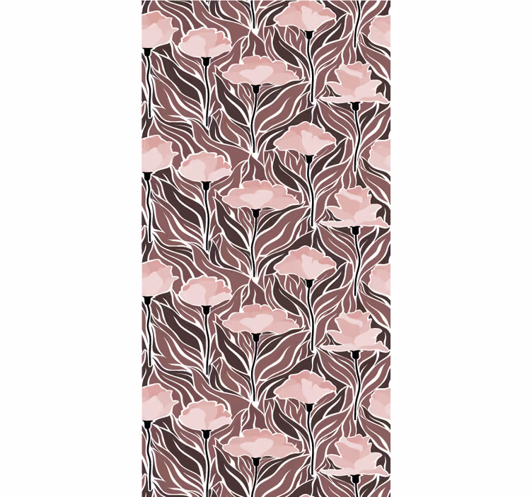Elegant beige patterns floral roller blind - TenStickers