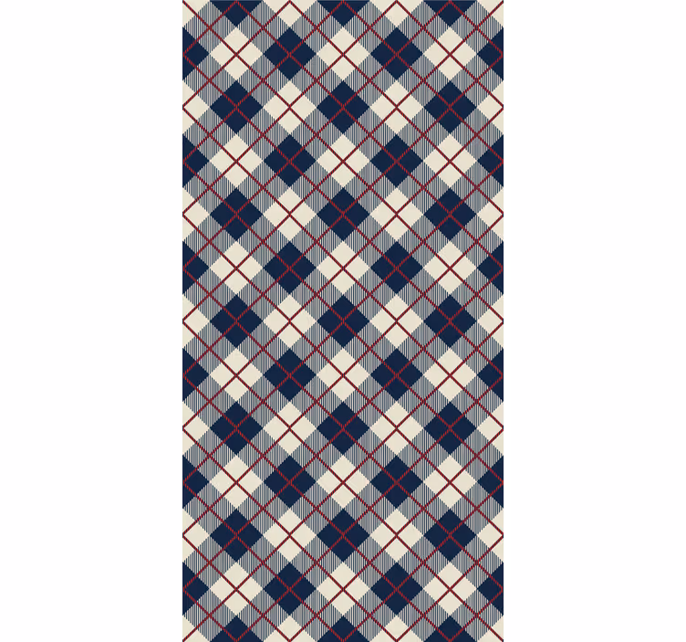 Plaid Patterned Fabric modern blind - TenStickers
