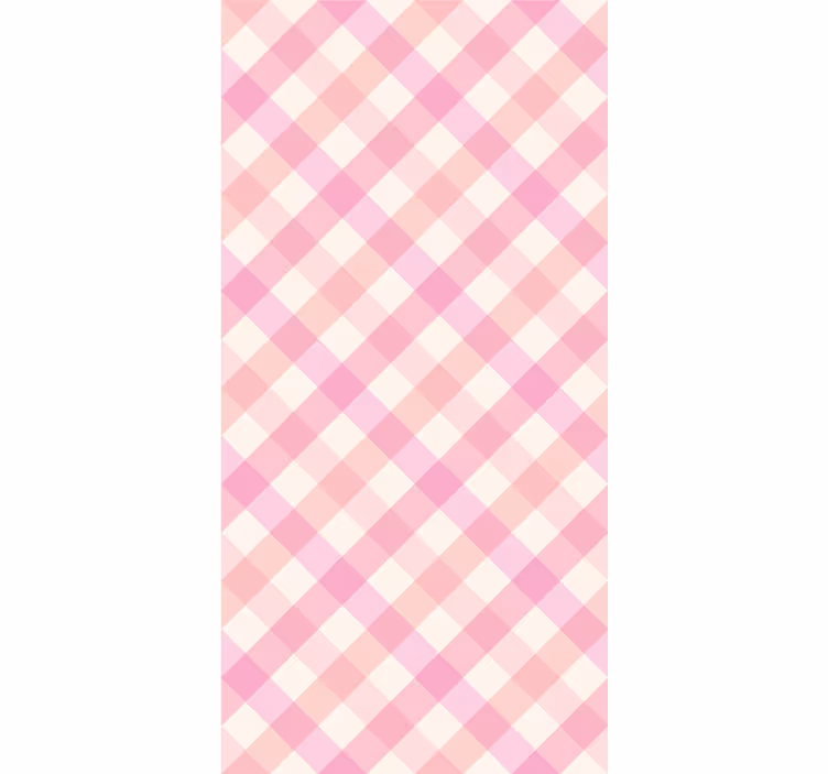 Pink checkered pattern roller blind - TenStickers