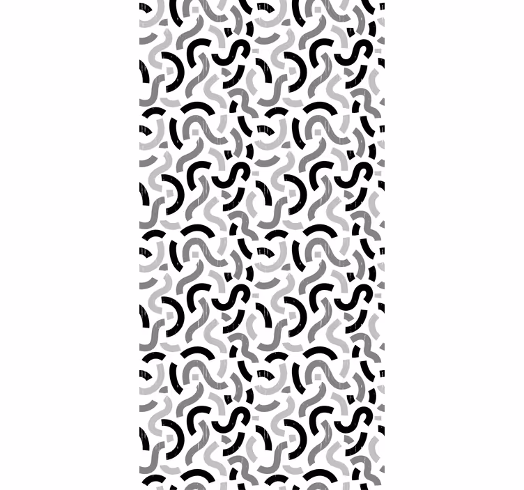 Abstract Curvy Patterns pattern roller blind - TenStickers