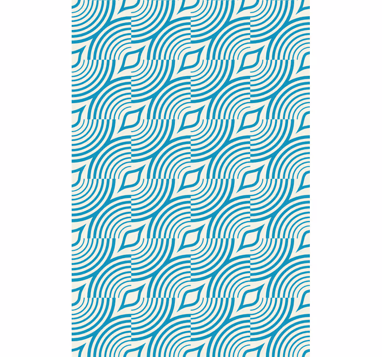 Pattern roller blind curved wave design - TenStickers