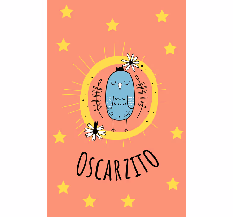 Blue bird with name blind children - TenStickers
