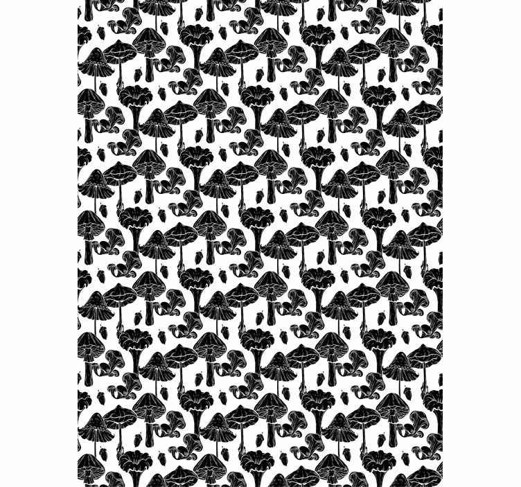 Mushroom Pattern blind flowers and plants - TenStickers