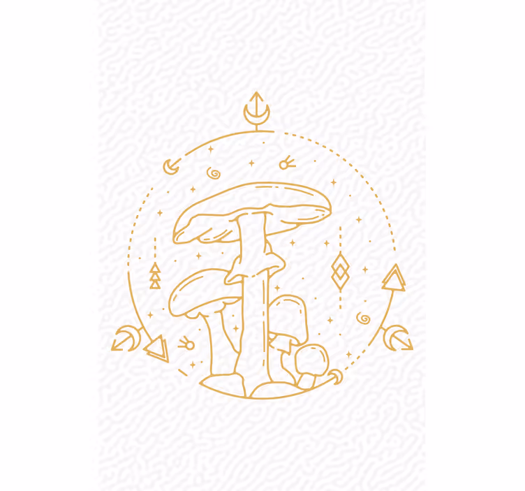 Mushrooms and Geometry blind - TenStickers