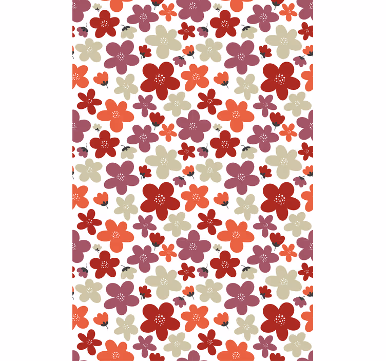 Vibrant print pattern blind flowers and plants - TenStickers