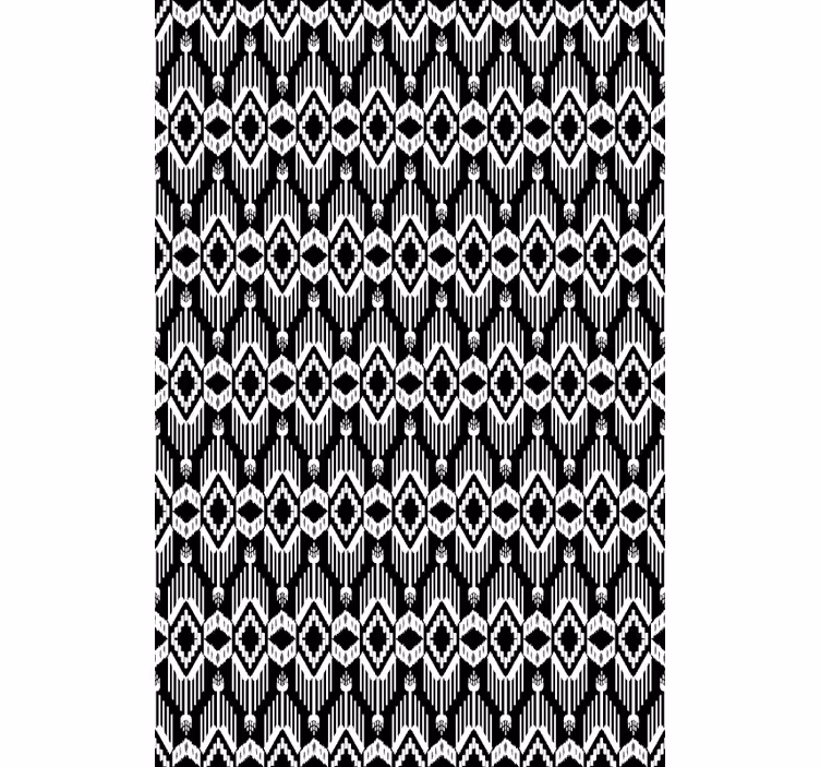 Geometric black pattern pattern roller blind - TenStickers