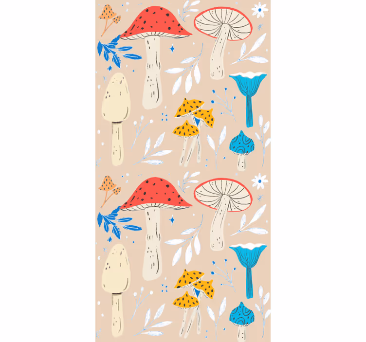 Stylized Fungi Illustration blind - TenStickers