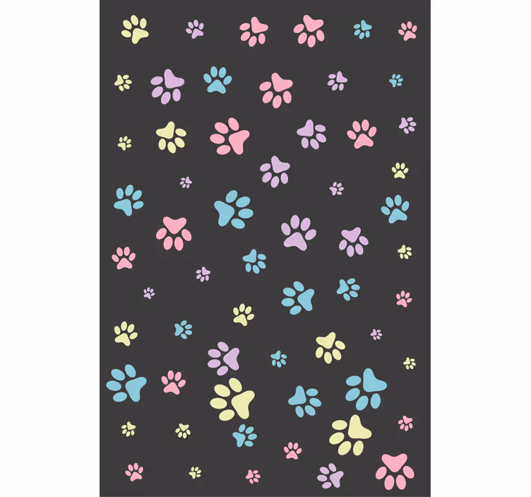 Colorful Paw Prints animals blind - TenStickers