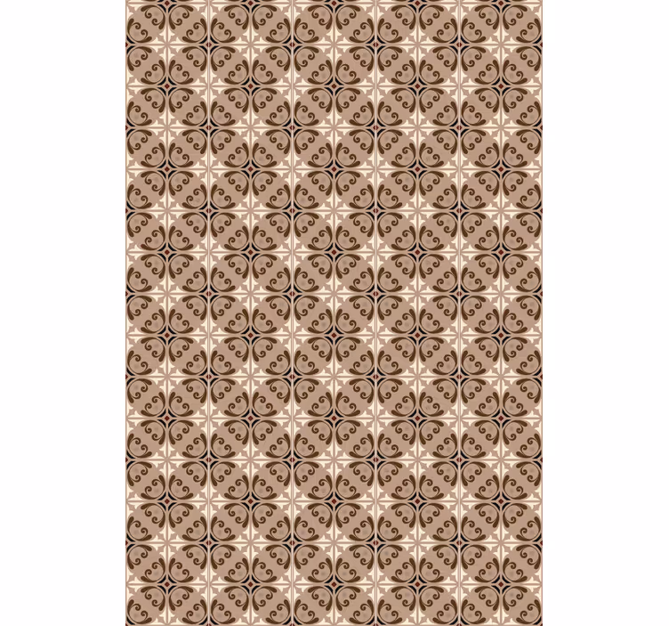 Brown geometric pattern pattern roller blind - TenStickers