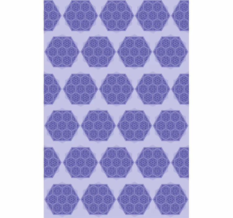 Intricate purple hexagons pattern roller blind - TenStickers