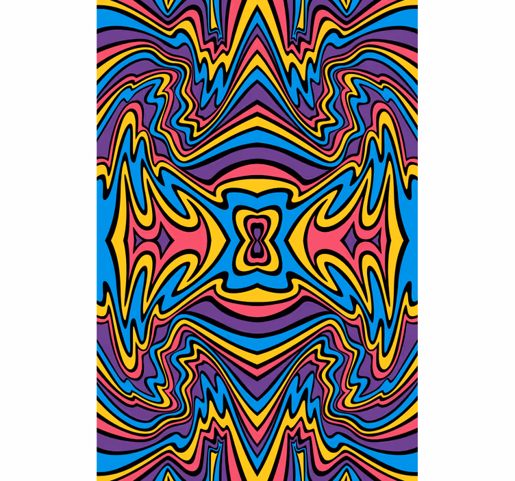 Vibrant abstract swirls blind - TenStickers