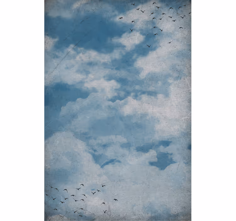 Sky with Birds cloud roller blind - TenStickers