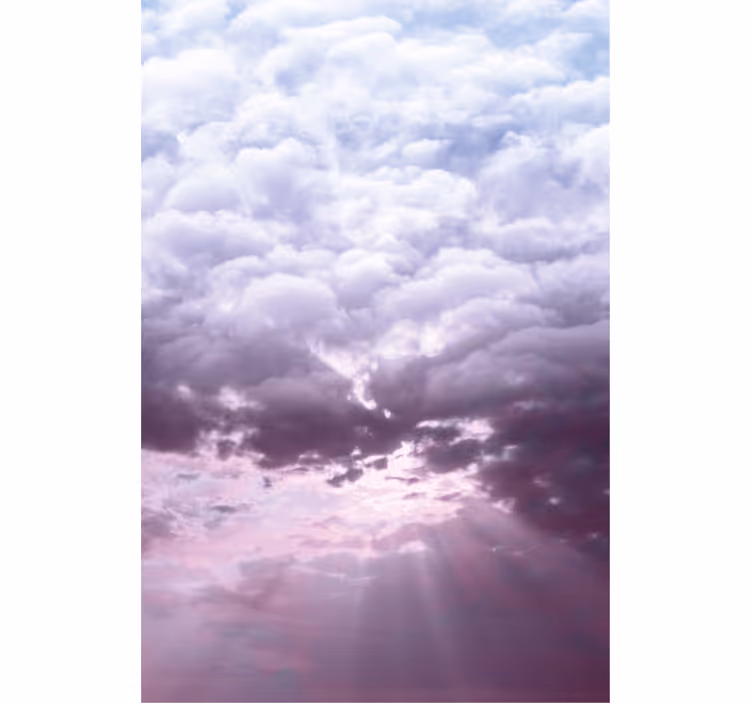 Realistic sky with sunlight Cloud living room blind - TenStickers
