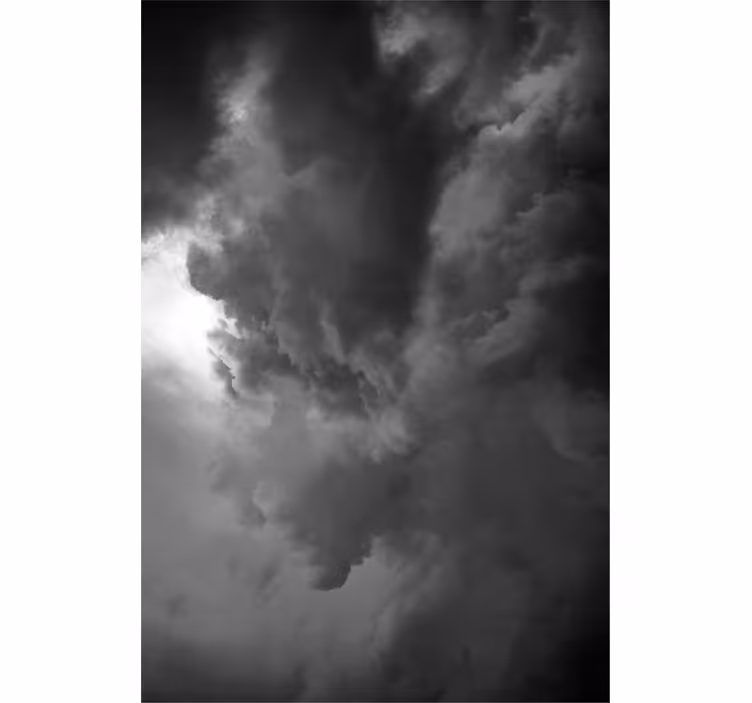 Dramatic storm formation cloud roller blind - TenStickers