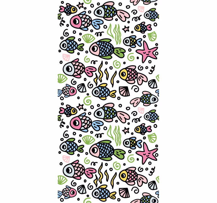 Colorful fish patterns animals blind - TenStickers