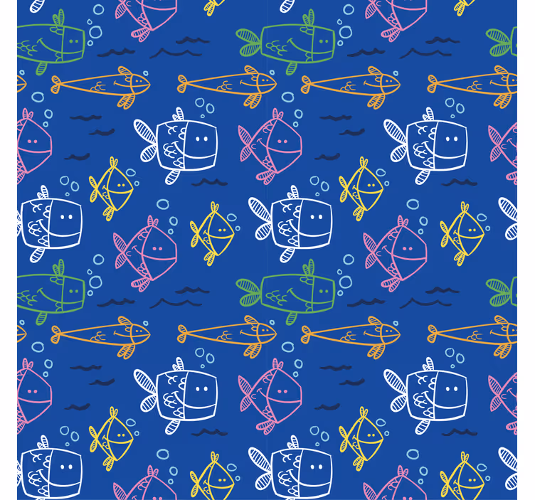 FUNNY FISH PATTERN animals blind - TenStickers