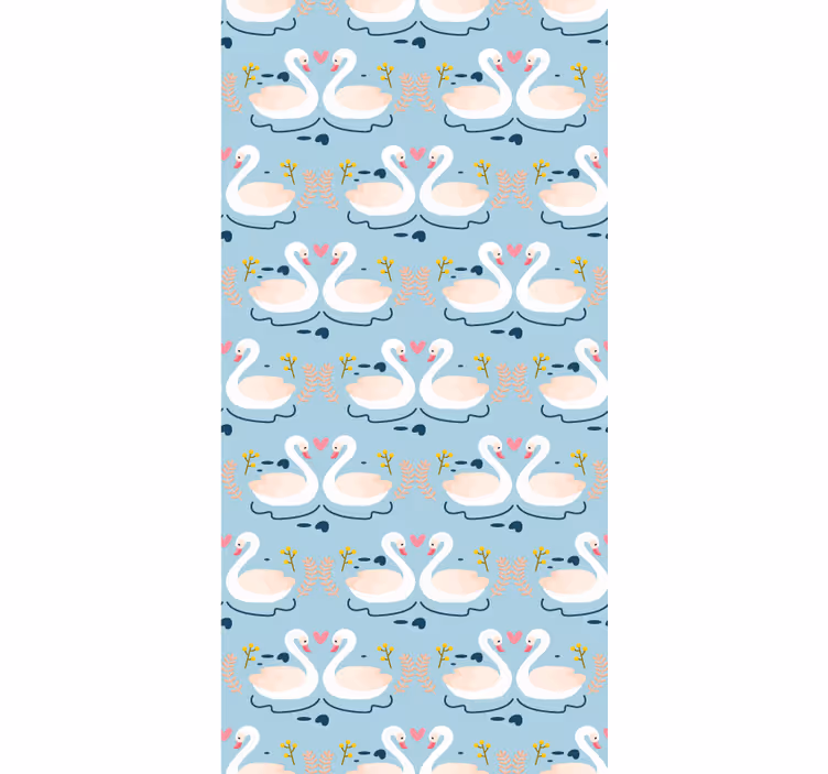 Charming Swans Pattern animals blind - TenStickers