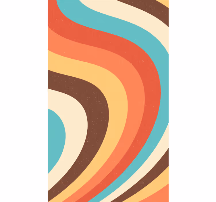 Curved retro waves vintage blind - TenStickers