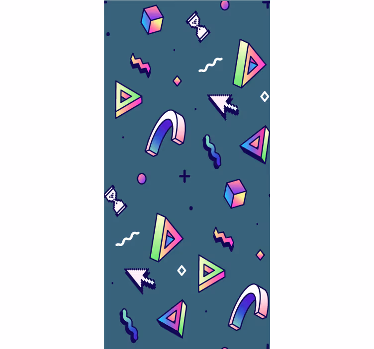 Geometric Playful Shapes fun blind - TenStickers