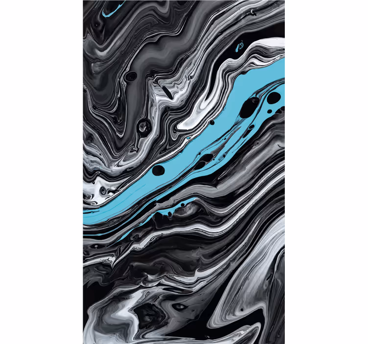 Fluid Black Patterns pattern roller blind - TenStickers