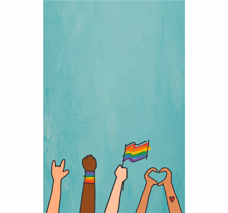 Pride Hands Display blind - TenStickers