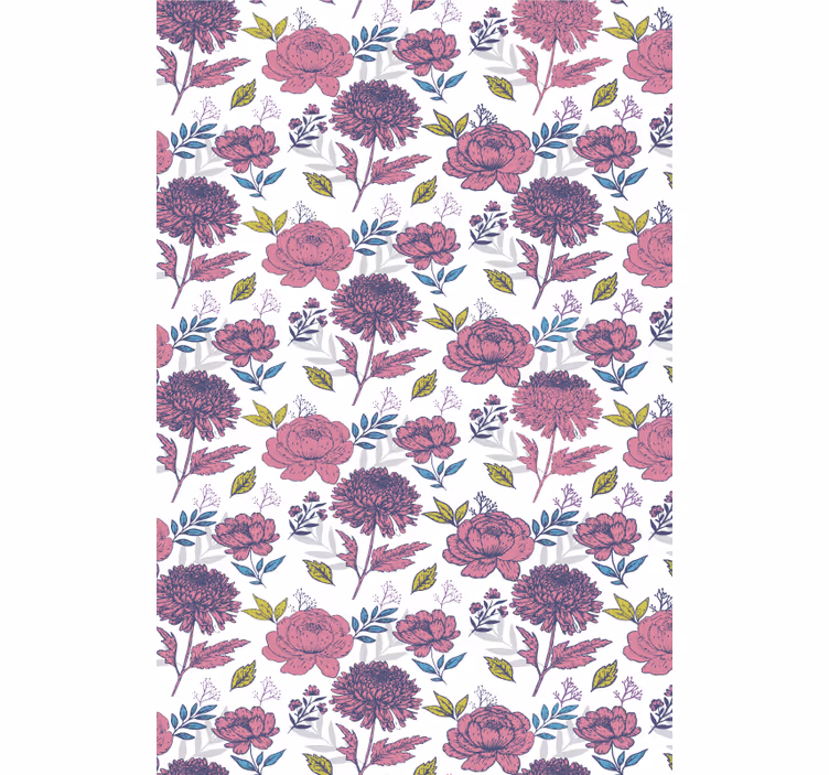 Blossom Floral Theme blind flowers and plants - TenStickers