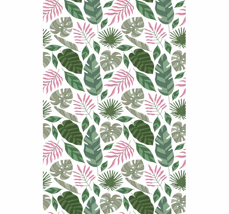 Tropical greenery theme living room blind - TenStickers