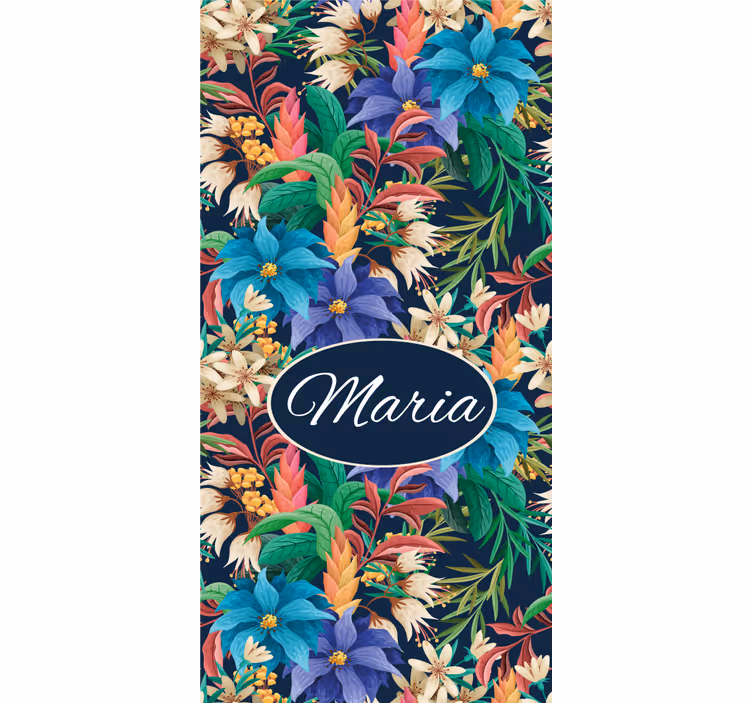 Floral Name Personalization blind flowers and plants - TenStickers