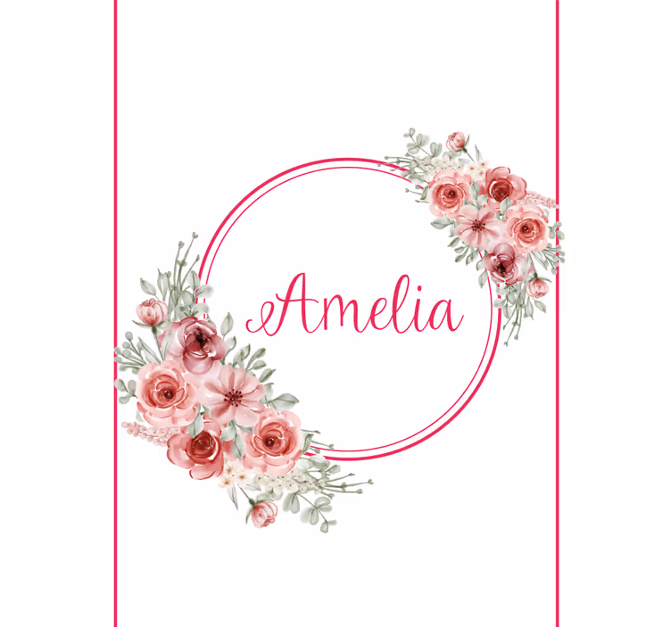 Personalized Floral Arrangement blind flowers and plants - TenStickers