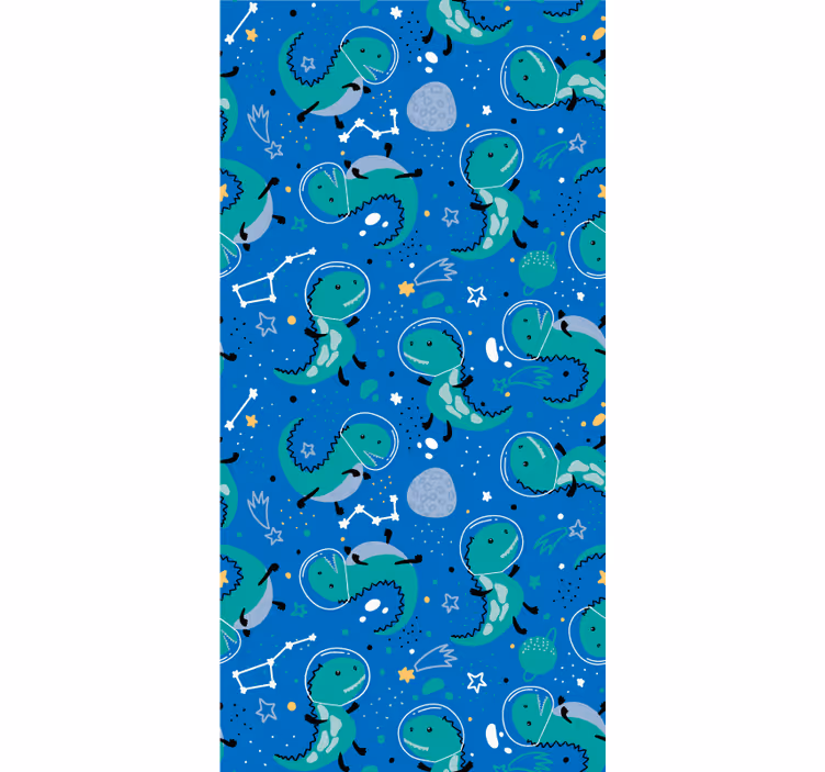 Funny dinos with planets Childrens blind - TenStickers