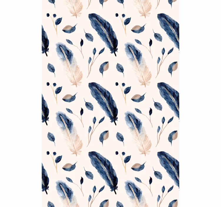 Elegant feather pattern blind flowers and plants - TenStickers