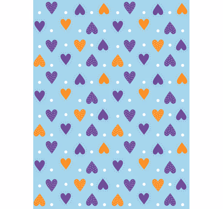 Blue heart pattern love blind - TenStickers