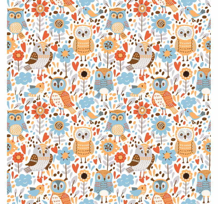 Charming Owl Pattern animals blind - TenStickers