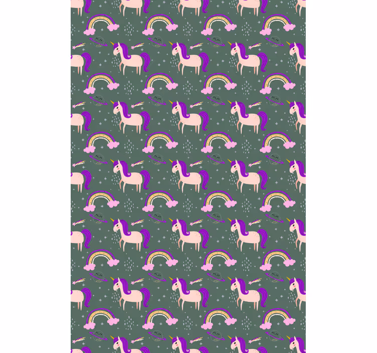 Purple unicorn pattern blind children - TenStickers