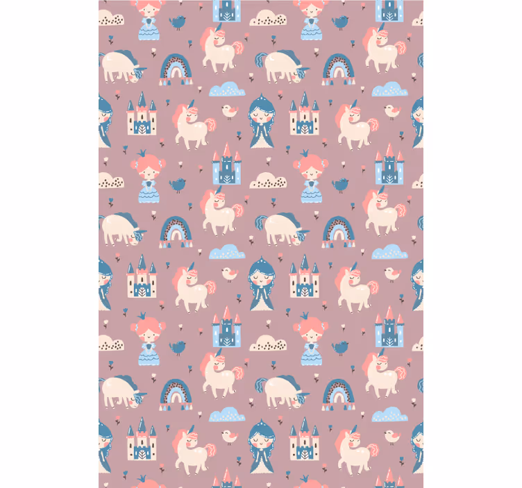 Unicorns and castles blind children - TenStickers