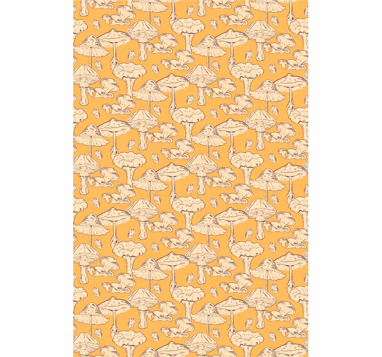 MUSHROOM PATTERN DESIGN floral roller blind - TenStickers