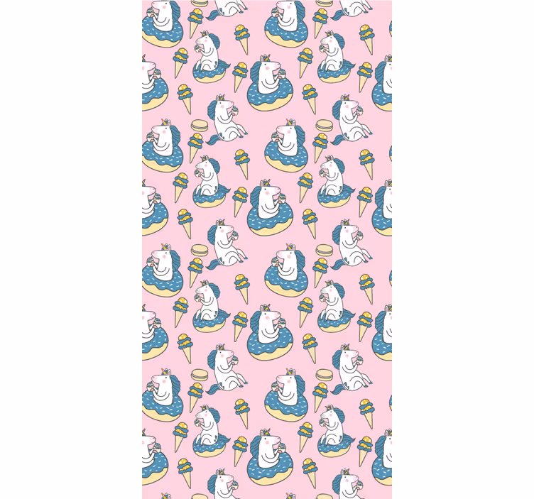 Playful Unicorns Eating fun blind - TenStickers