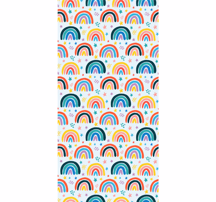 Blue rainbow patterns blind children - TenStickers