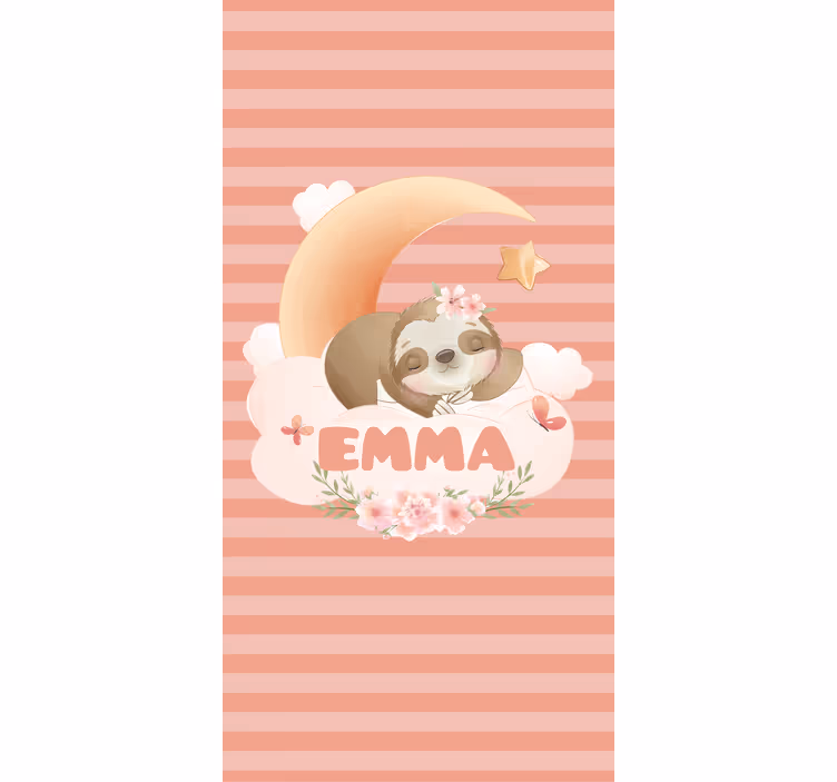 Name with sloth and moon blind children - TenStickers