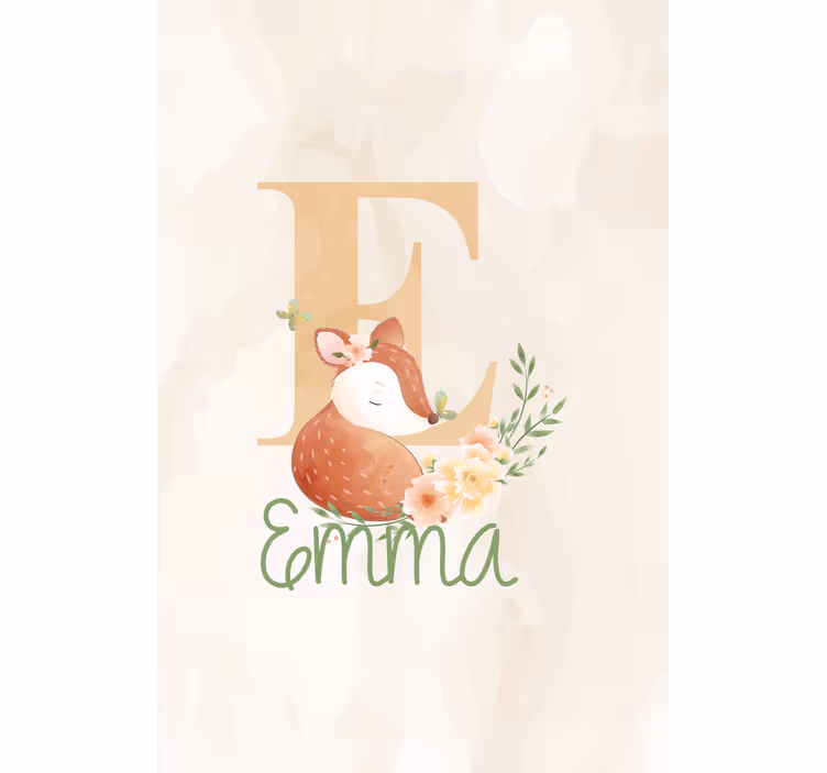 Fox with initial and name blind children - TenStickers