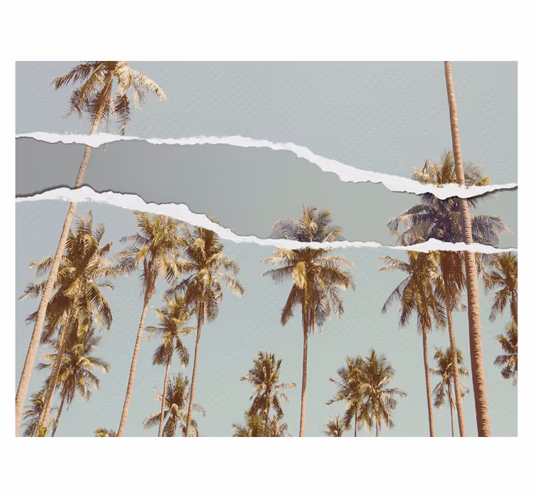 Palm summer design tree blind - TenStickers