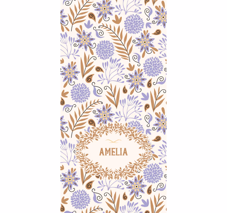 Custom floral design floral roller blind - TenStickers