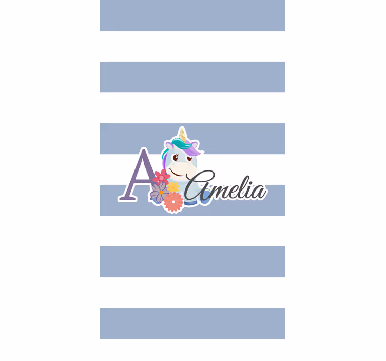 Unicorn name personalised blind children - TenStickers