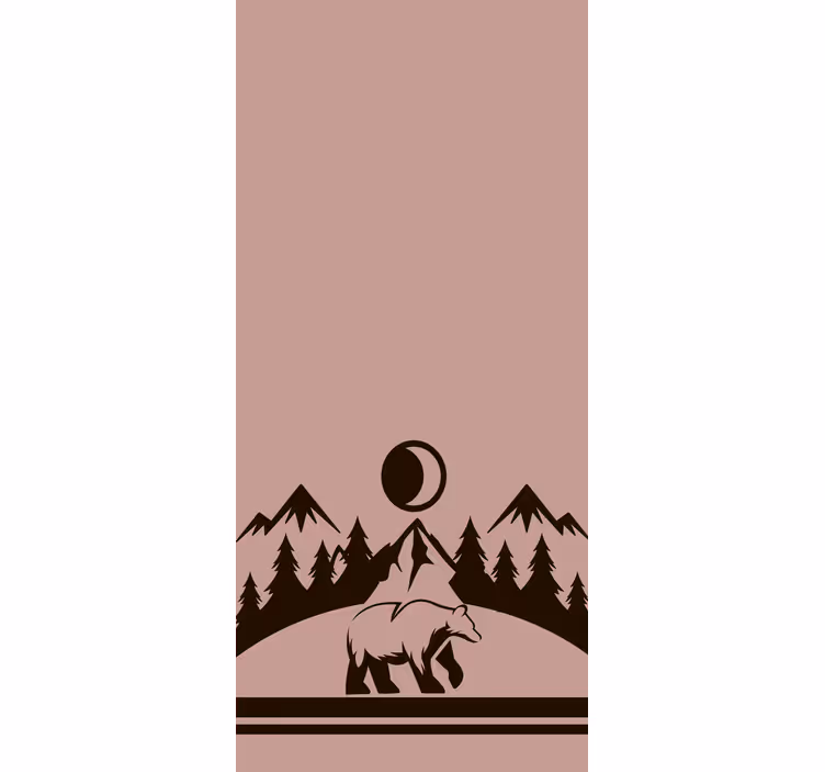 Bear and Mountains animals blind - TenStickers