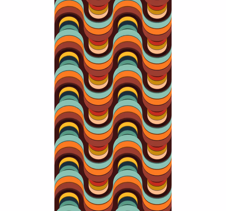 Retro roller blind in retro wave design - TenStickers